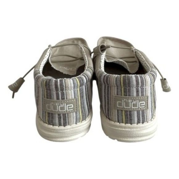 Hey Dude Wally Stretch Canvas Light Grey Casual Shoes Moccasins Men’s Size 11 main image 6